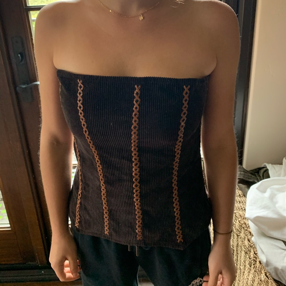 Dolce and Gabbana Corduroy Halter Top